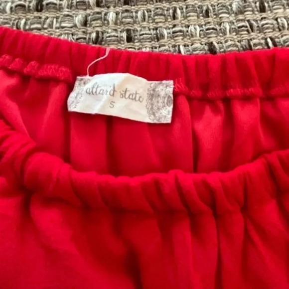 Altar’d State Red and White Off the Shoulder Dress‎ - Picture 8 of 9